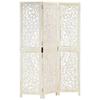 VidaXL Room Divider 3 Panels White 120x165 Cm Mango Wood 285336