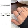 Lan Zhi 925 Sterling Silver Women's Enamel Heart Ring, Korean Simple Versatile Non-Fading Design