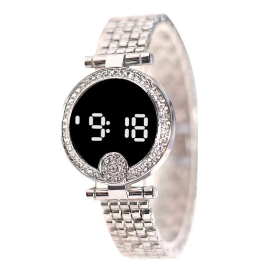 Zegarek Cyfrowy Życie Kontrola Dotykowa Causual Wodoodporny Wielofunkcyjny Unisex Okrągły Cyrkoniowy LED Cyfrowy
