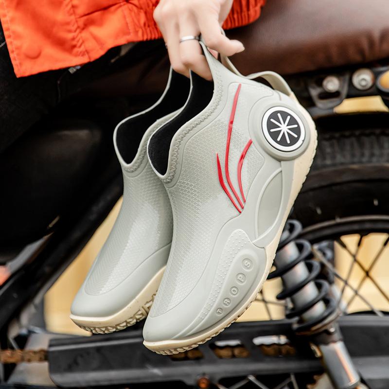 

Новые дождевые туфли мужские резиновые туфли мужские водные туфли летние водонепроницаемые туфли для рыбалки мужские нескользящие туфли для кухни на открытом воздухе 44 серый