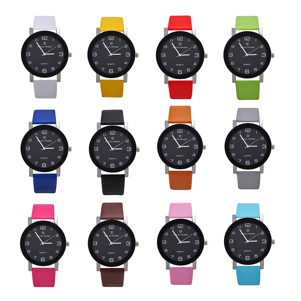 Orologio semplice in pelle bianca Orologi da donna Orologio da polso analogico casual al quarzo