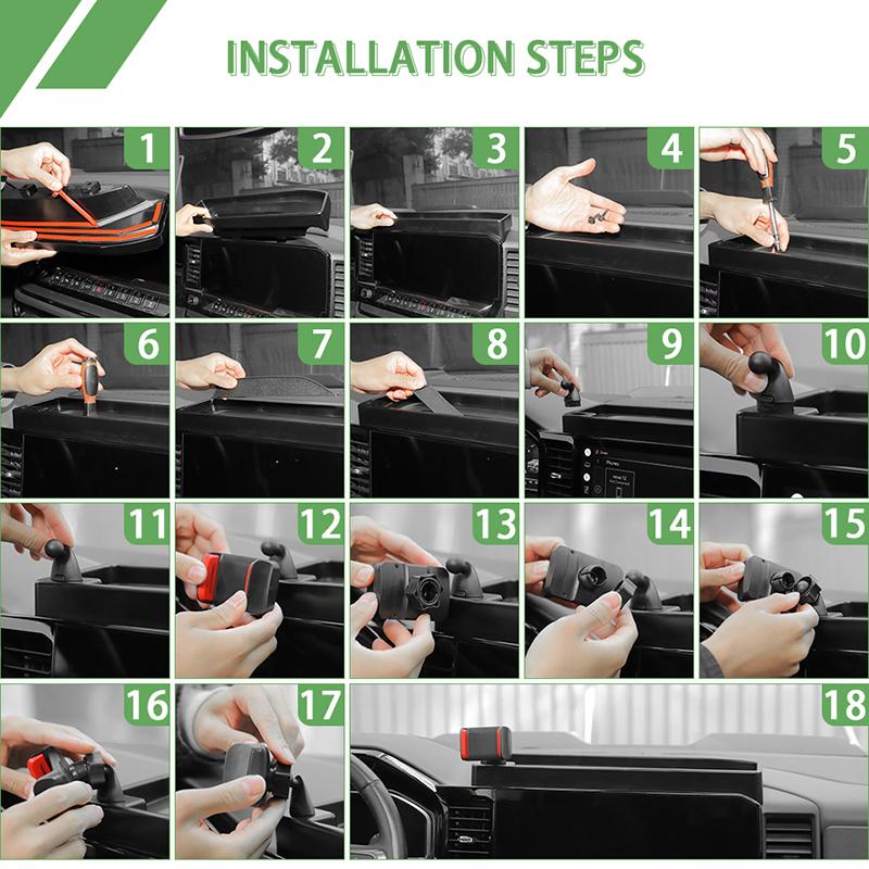Dashboard Center Console Storage Box Mobile Phone Tablet Bracket Holder Fit For Chevy Silverado 2022 Up Car Accessories