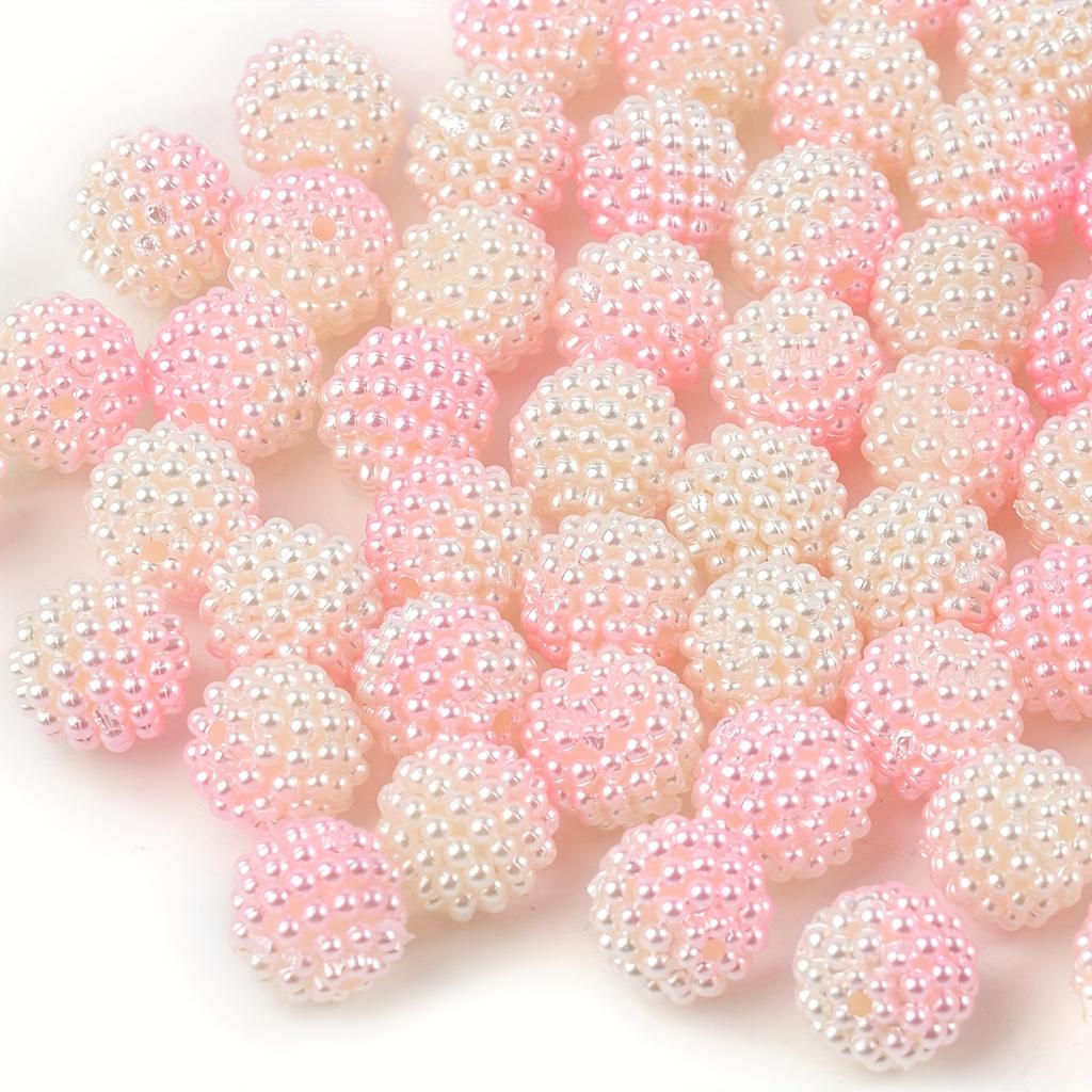 10mm 90stk/pose Flerfarget akryl Bayberry Perler Imiterte perleperler Runde løse perler Avstandsperler For øredobber Armbånd Halskjede Smykkefremstilling