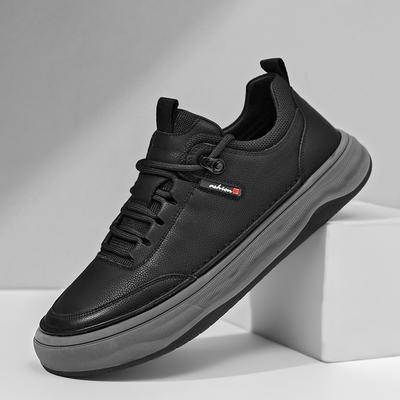 Fashion Autumn Winter Leather Platform Sneakers for Men Designer Soft-soled Casual Men's Board Shoes Fashion Outdoor Male Sports Shoes