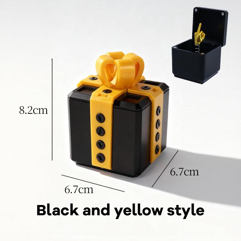 Out of the Box Pop-up Middle Finger Gift Box Creative Desk Home Decor Gifts Middle Finger Novelty Christmas Funny Prank Gift