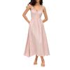 Sleeveless V Neck Maxi Dress with Adjustable Straps Flared Hem Casual Summer Holiday Dress Lightweight Loose Fit Long Dress for Women