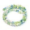 4 6 8 10 12mm Natural Persian Jade Stone Beads Blue Yellow Mixed Round Loose Beads For Jewelry Making DIY Bracelets Necklace