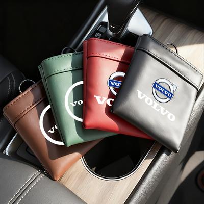 Fcvdz6 Car Key Bag Leather Mini Coin Purse Card Bag Storage Pouch For ES90 EC40 EX40 EM90 XC90 V90 V60 XC60 V40 S80 S60 S90 C40