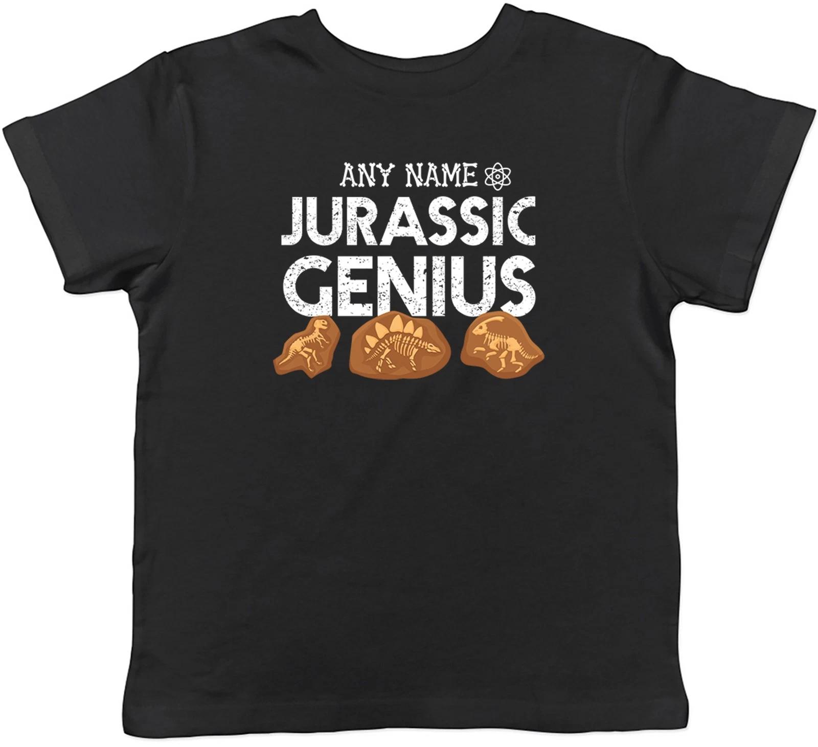 Personalised Any Name Jurassic Genius Dinosaurs Kids T-Shirt Boys Girls Gift 110