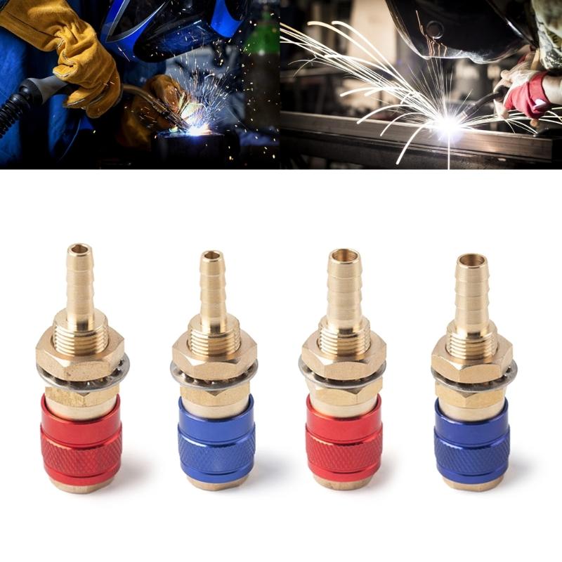 6mm 8mm Water Cooled Air Cooled Gas Water Adapter Quick Connector Fitting For MIG\TIG Welding Torch Connector