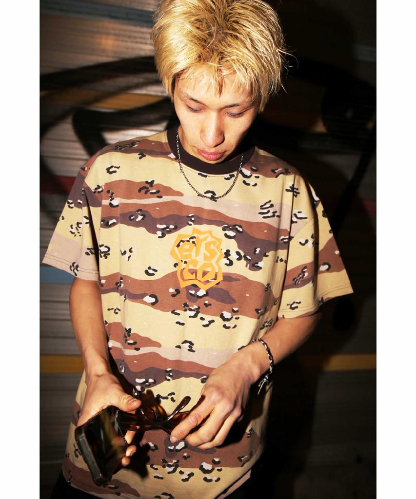Ialeseuko Heart Logo Camo T-Shirt_Brown