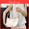 Elegant New Chinese Style Large Capacity Satin Embroidered Shoulder Bag For Women In Off White Pink And Yellow