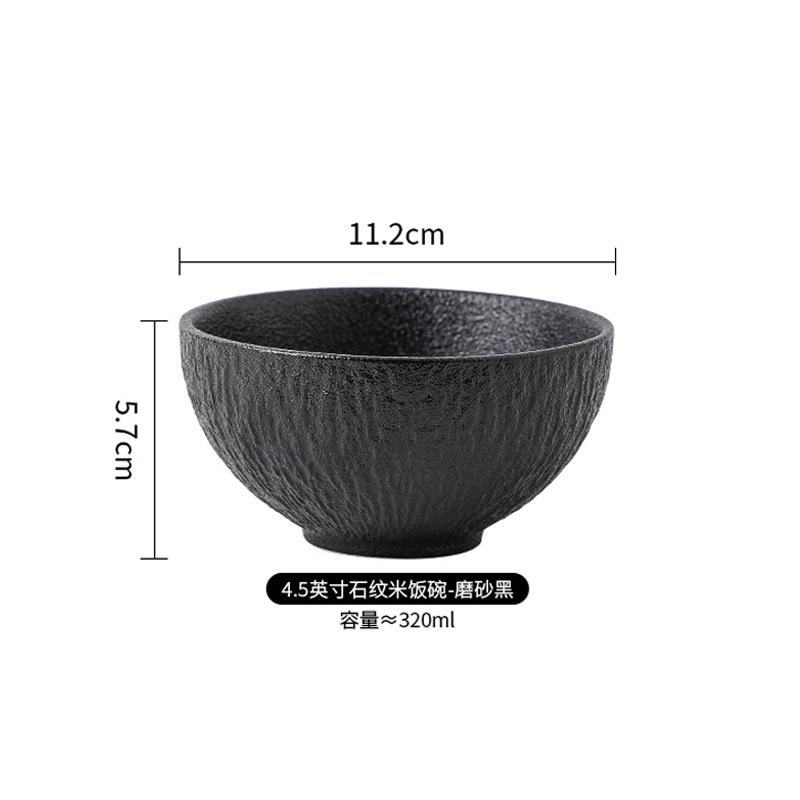Japanese Black And White High-End Creative Dish Set Plate Ceramic Bowl Western Plate Steak Plate Ceramic Tableware