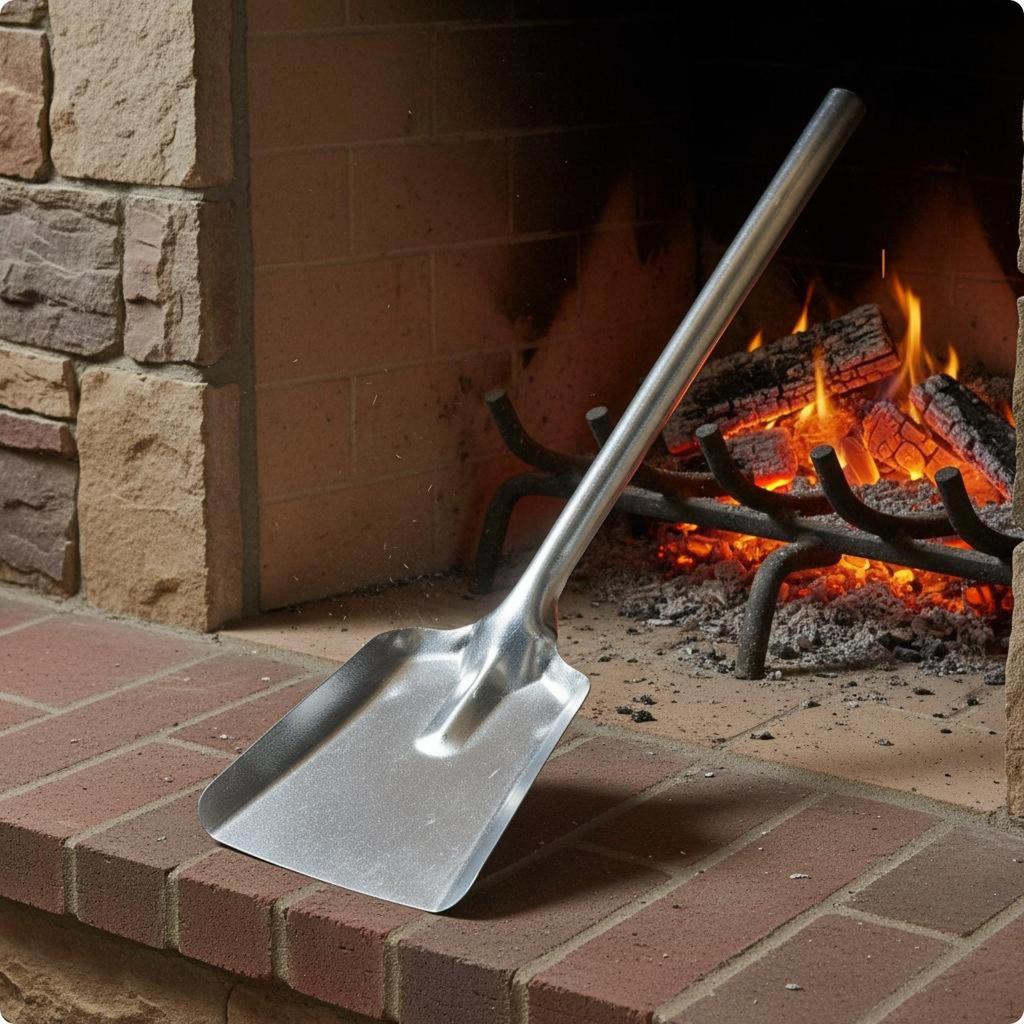 Soot Ash Spade Thickened Metal Heavy Duty Ladle Hangable Handle Fireplace for Heating Appliance