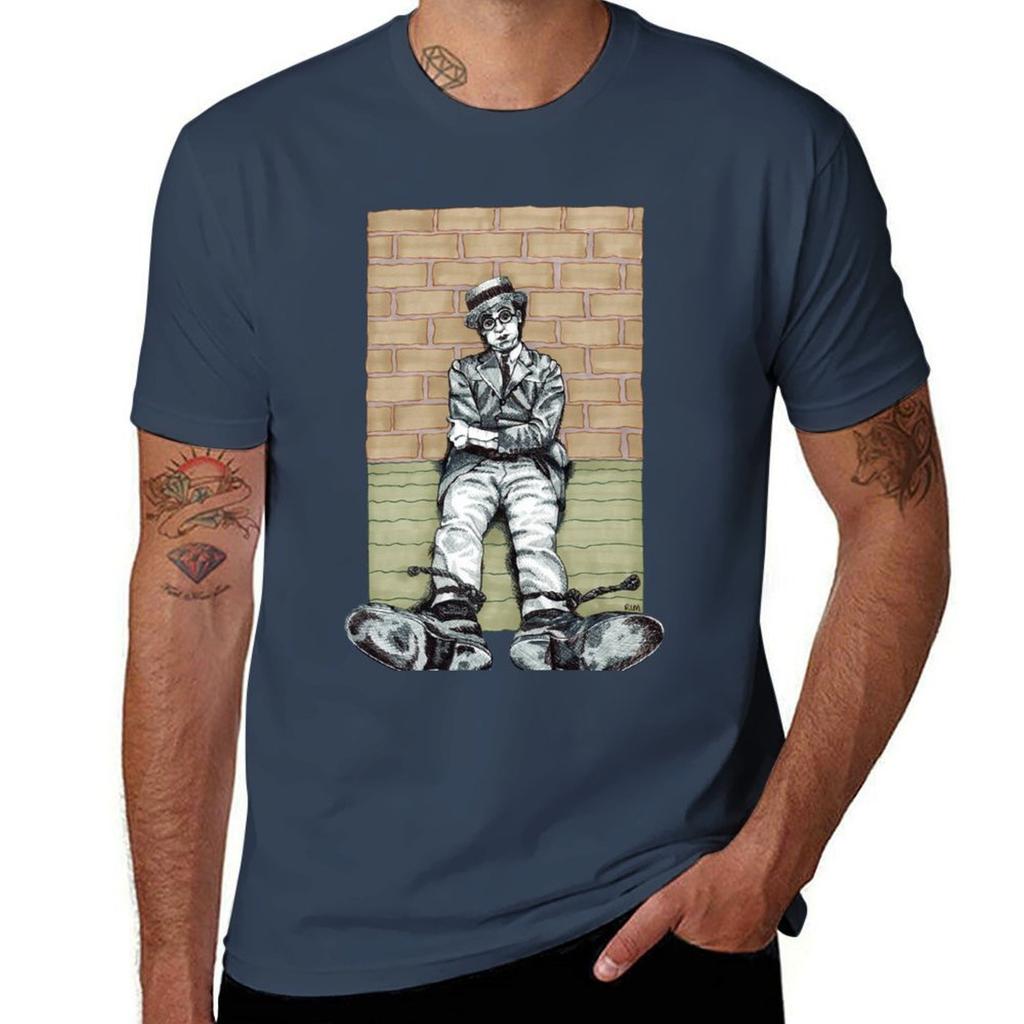 Harold Lloyd Un Giorno Così Disegno Maglietta Maglietta Comoda da Lavoro per Unisex