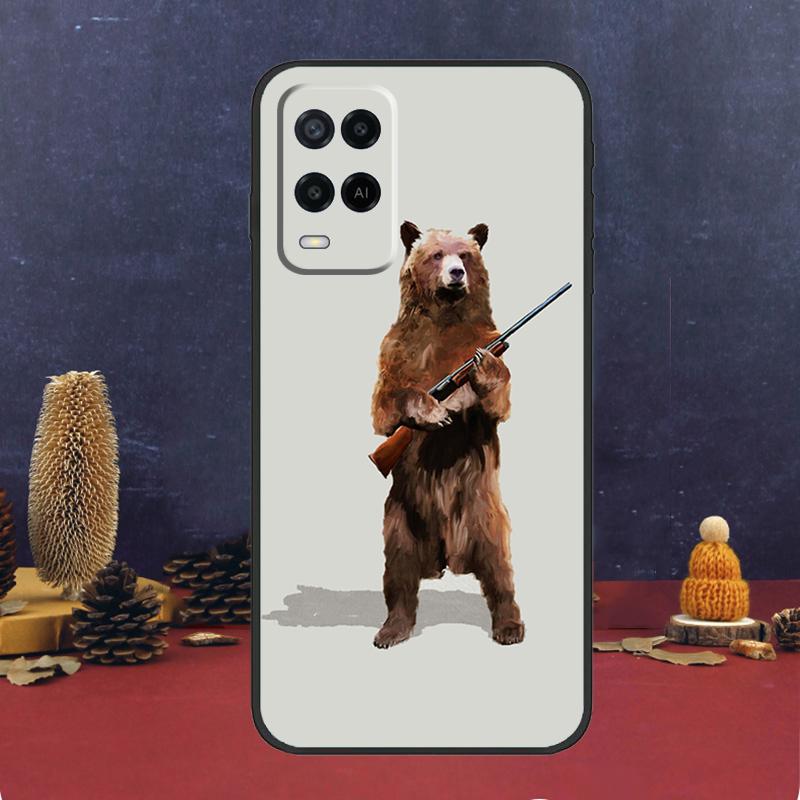 Cartoon Grizzly Bear Case For Oppo A94 A74 A54 A15 A17 A57 A6 A5 Pro A16 A76 A96 A40 A60 A80 A18 A38 A58 A78 A98