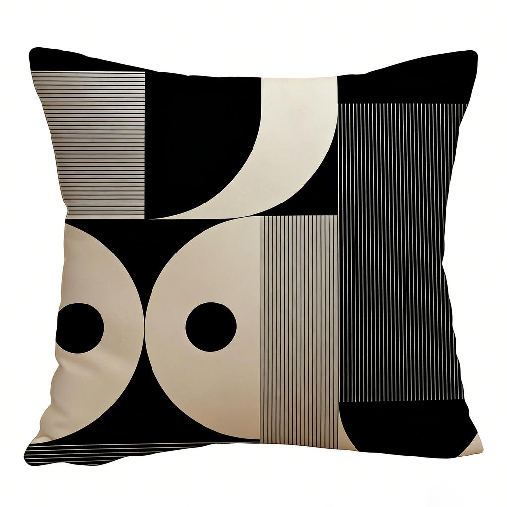 Home Decor Geometric & Leafy Patterned Cushion Covers Pattern Cushion Cover Suitable for Sofa Bedroom Car Pillow Cover