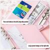 A6 Zipper Pouch Notebook: PU Leather Macaron Loose-Leaf Journal