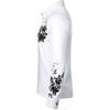 Pure White with Rose High-end Men's Long-sleeved Shirt Summer Fashion Outdoor Wear Polyester Fiber Digital Printing