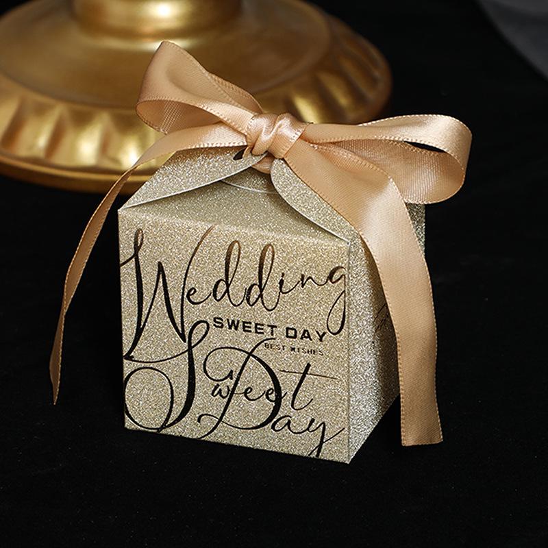 Elegantes Hochzeits-Süßigkeiten-Geschenkbox-Set - Hochwertige Hochzeits-Gastgeschenkboxen und -taschen