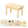 NOLITOY Mini Domek dla Lalek Drewniany Stół Model Mebli Mini Biurko Figurka Dom Stół Figurka Meble Drewniany Model Drewniany Mini