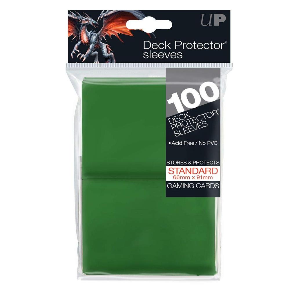 Ultra Pro Deck Protector Solid Green 100-Count (Standard Size) [Parallel Import]