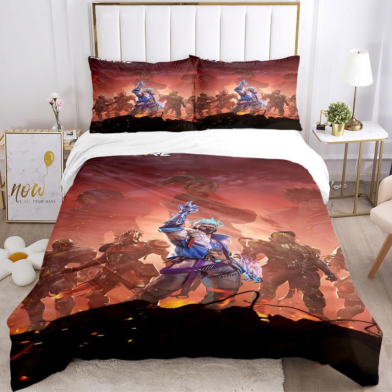 3pcs Free Fire Gaming Bedding Set-Perfect for Bedroom, Guest Room, Living Room, Hotel Decor-Ideal Gift for Fans, Travelers, Daily Use-Festiv