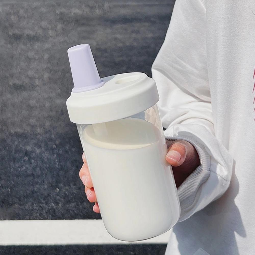 Drinkware Plastic Straw Cup Transparent Straigh Drinking Water Bottle Large Capacity Water Cup Bubble Tea Coffee
