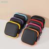 Leather Earphone Storage Box Zipper Earphone Case Portable Travel USB Cable Organizer Carrying Hard Bag For Coin Memory Card