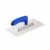 Hogard - 44048588 - Truelle Crantee INOX | Truelle Carree Dentee Professionnelle | Fabriquee En UE