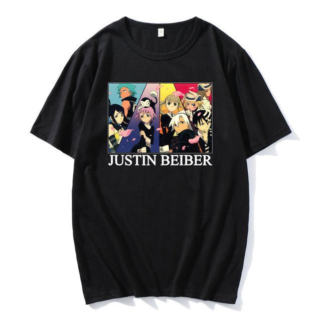 Cross-border new pure cotton two-dimensional animation soul eater printed men's clothing loose casual Japanese T-shirt men's short sleeves ins