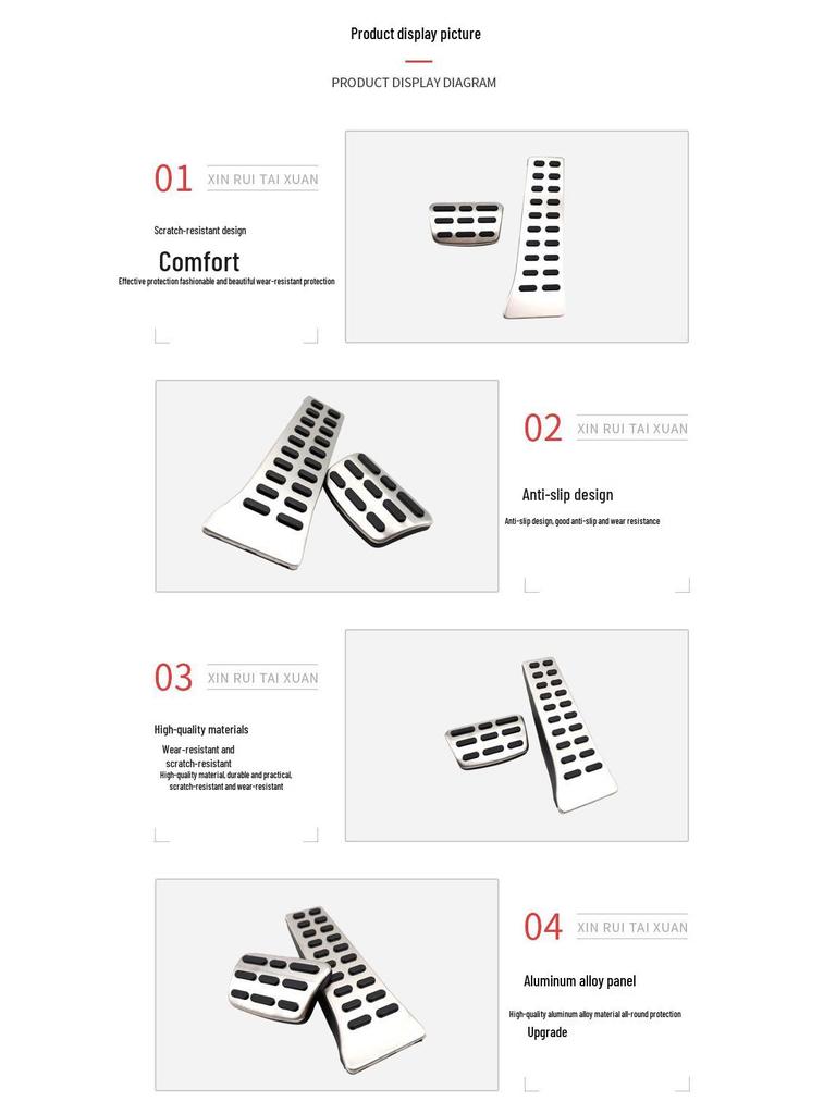 Non-Slip Brake & Throttle Pedals for Hyundai Sonata (9th Gen) - Stylish Upgrade