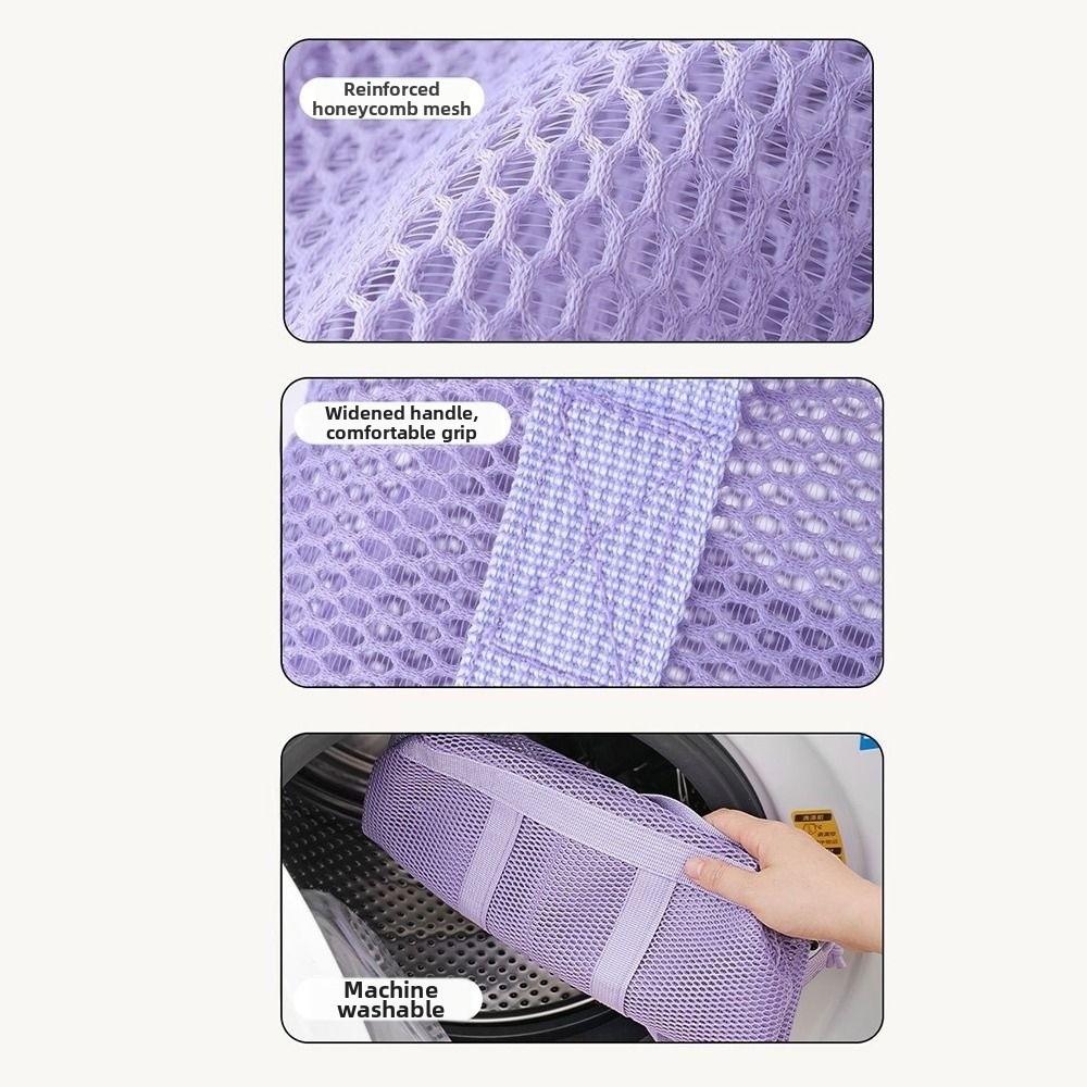 Foldable Mesh Beach Bag Drawstring Closure Large Capacity Toiletry Storage Bag Breathable Washable Toiletries Organizer Shopping