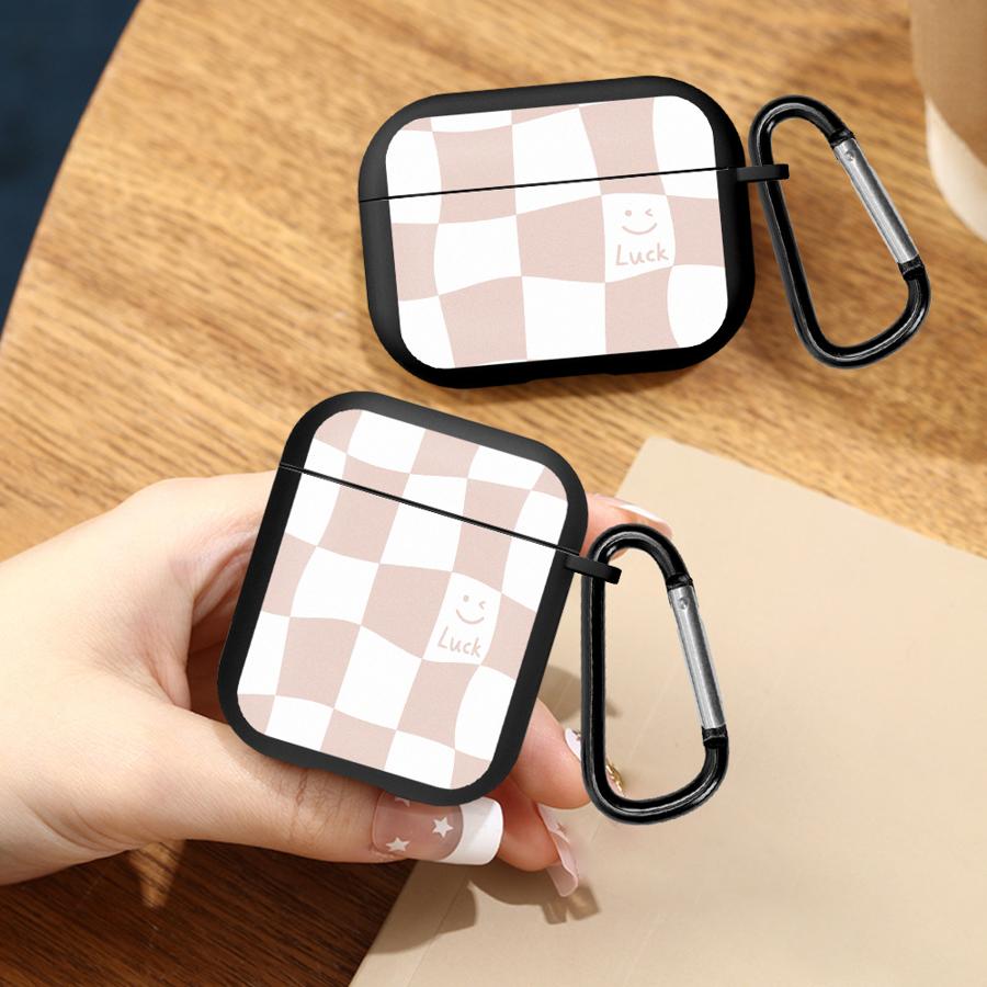 Happy Chessboard Pattern Earphone Cases Cover Case For Airpods Pro 3 Pro3 4 1 Pro2 2