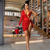 Dress Summer Women's Sequin Halter Dress Night Club Including Underwear Long Sleeve Dress Two-piece Set