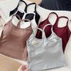 Stylish Women's Halter Backless Camisole with Chest Pads - Wear As Outerwear or Base Layer