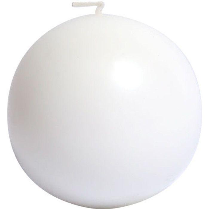 Bougie Blanche Boule 8 cm