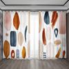 2PC Home Decoration Curtains With Graffiti Background And Rod Pocket Curtains,Kitchen, Coffee Shop,Living Room, Balcony