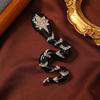Snake Shaped Brooch Alloy Drip Oil Snake Brooch Rhinestone Brooch Coat Clothing Accessories Niche Chest Flower