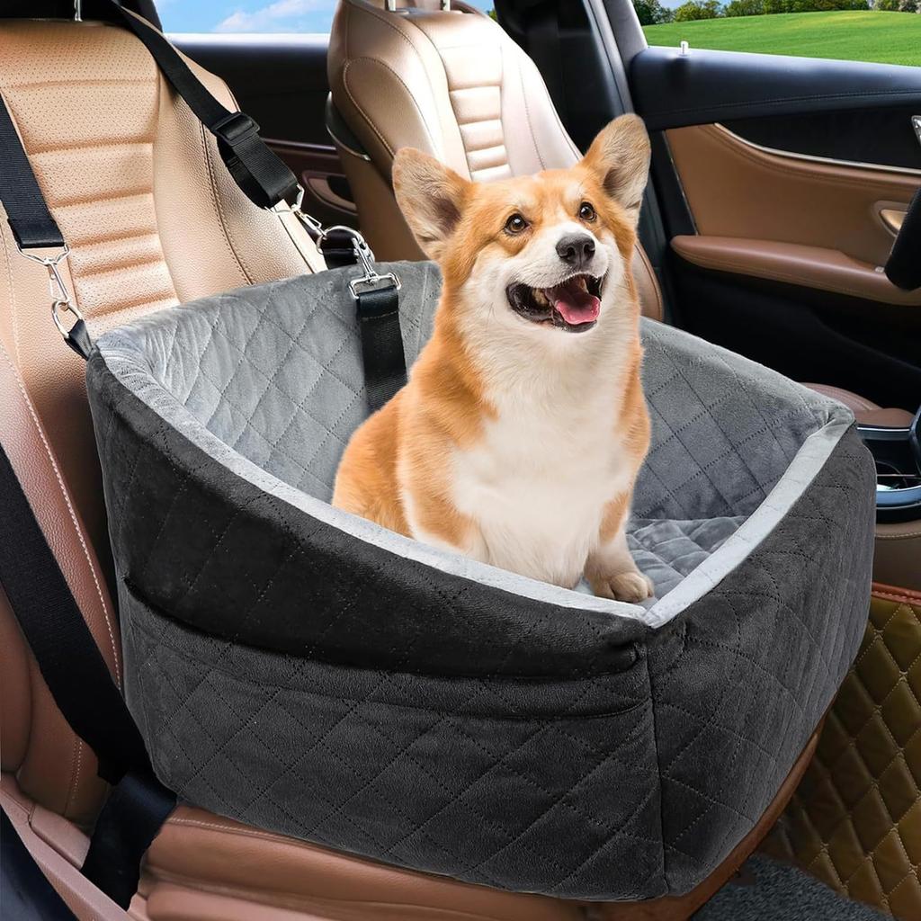 New Multifunctional Dog Car Seat Detachable Washable Pet Car Seat Anti-Slip Under 30lbs Dog Booster Seat for Small Medium Dogs