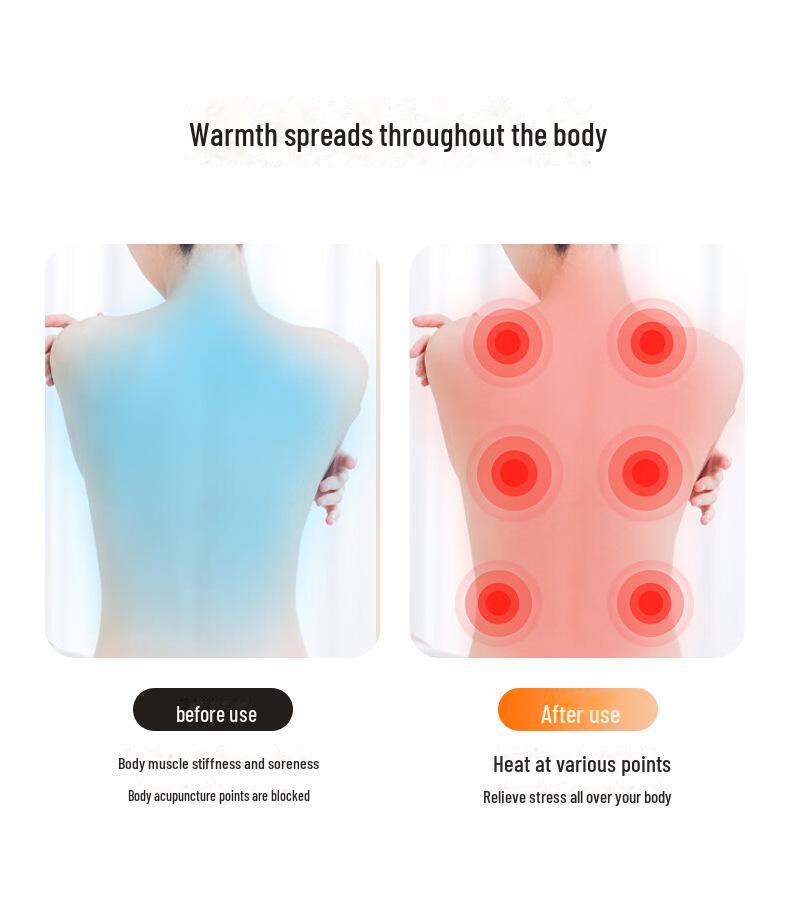 Multifunctional Full Body Massage Mattress with Heating & Airbag for Waist, Back, and Leg Massages