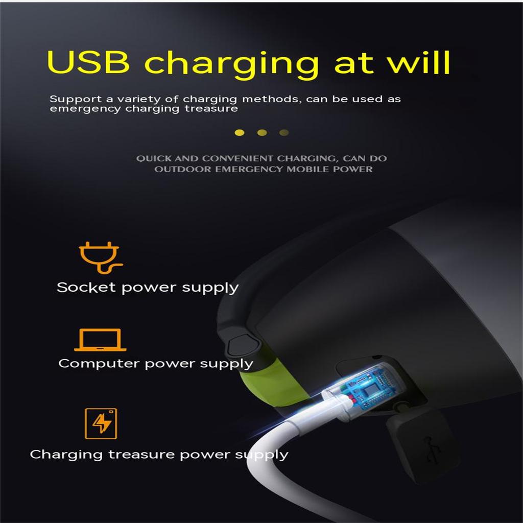 3 In 1 Led Flashlight Usb Rechargeable Multifunctional Camping Emergency Torch Home Desk Lamp Power Bank