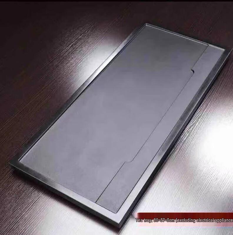 Cha Xun Black Gold Stone Tea Tray & Ceramic Tea Set