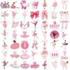 50pcs  Pink Ballet Cartoon Graffiti Stickers DIY Phone Laptop Notebook Suitcase Waterproof Sticker Kids Toy Gifts