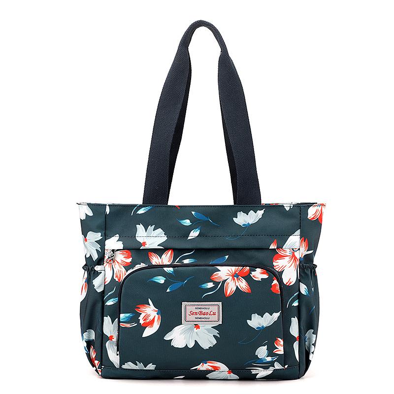 Neue lässige Damen-Umhängetasche mit großem Fassungsvermögen, Reise-Spritzschutz, leichte bedruckte Mutter-Handtasche, Tragetasche, Damentasche