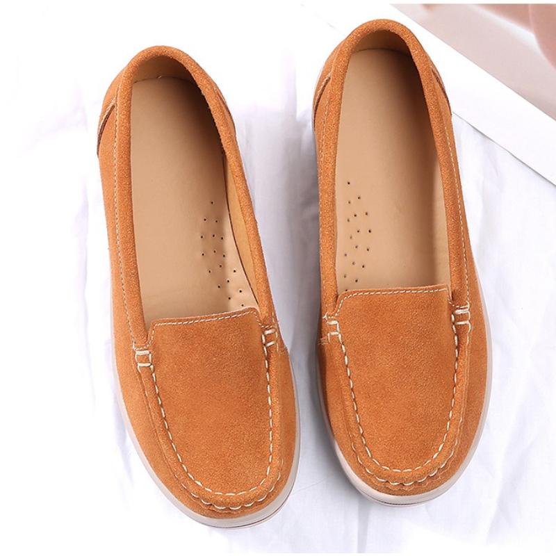 Nye fritidssko for kvinner Slip On Loafers Mote Komfortabel pustende kvinnelig plattform Høydeøkende fottøy