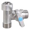Steel Tee Stop Valve Adapter T Connector Valve Adapter Multipurpose Valves for Bidet Sprayer & Toilet Tank Installation