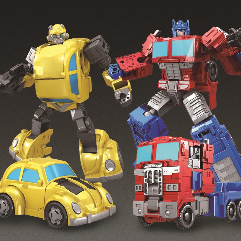 19CM Cool Transformation Toy Robot Car Boy Anime Action Figures Plastic Engineering Model Classic Kids Gift ZZKJ ABS Poseable Articulated Scale