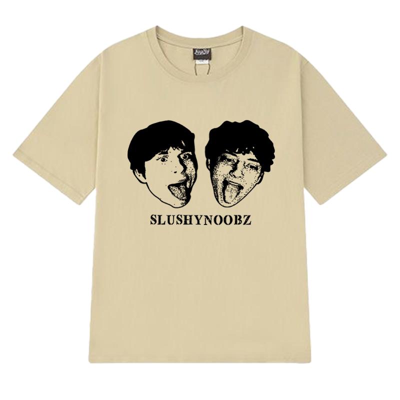 

High Quality Slushy Noobz Cute Cartoon Cotton T shirt Men Women vintage Hip Hop streetwear Unisex Casual short sleeve T-shirts 4XL
