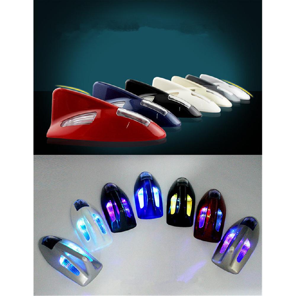 Grey Shark Fin Solar Anti-Rear-End Warning Lamp Led Decoration Strobe Lamp